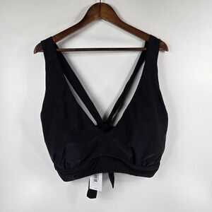 Universal Standard Swim Women's Size Large/22-24 Tie Back Bikini Swim Top NWT